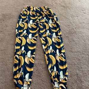Banana Print Jogger Pants